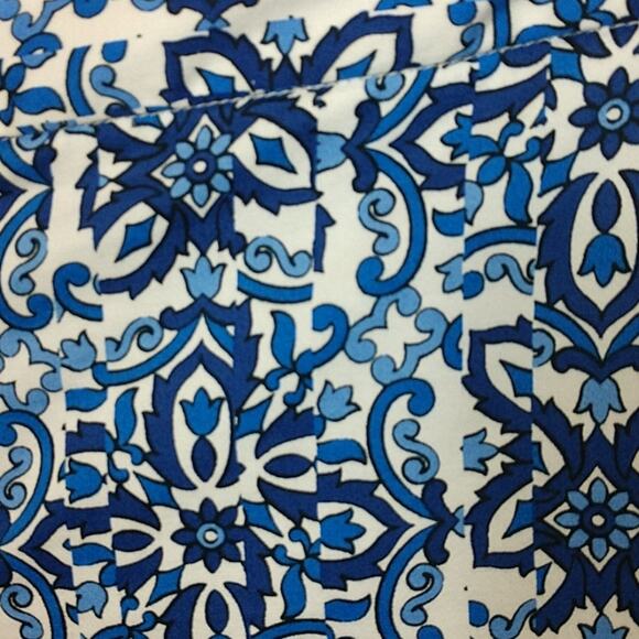 Milly for Design Nation Blue Print Crop Pant size 2 - Picture 3 of 8